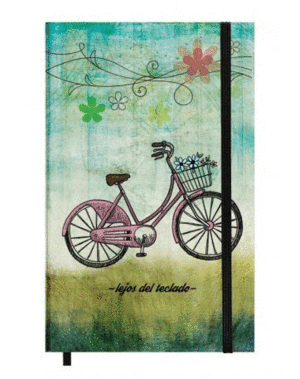 Bici rosa: libreta rayada 13x21cm.
