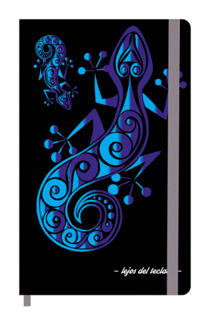 Gecko Azul: libreta rayada 13x21 cm.