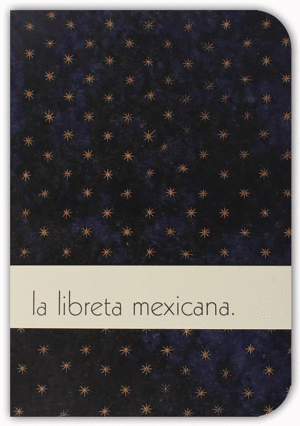 Chile Cabrón, línea marfil, estrellas: libreta cosida 15x21 cm.