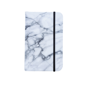 Mármol blanco, puntos, mediano, pasta dura: cuaderno (MBPD)