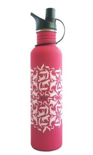 Animales rosa: botella de acero inoxidable 1 Lt.