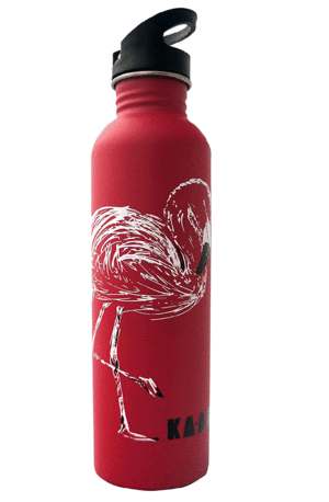 Flamingo: botella de acero inoxidable 1 lt.