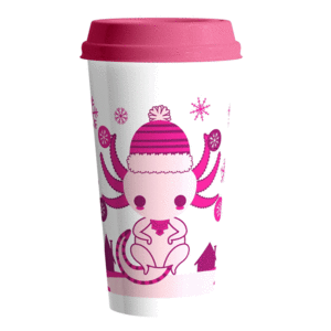 Yul navidad: vaso cafetero