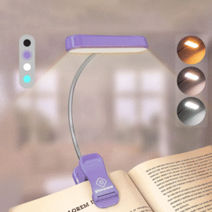 Horizontal ET-head Amber Book Light, Purple: lámpara de lectura