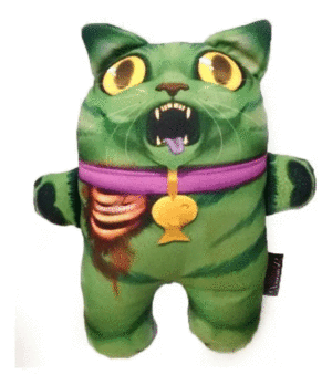 Gato Zombie, verde: muñeco