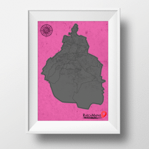 Rasca Mapas, Ciudad de México colonias: mapa de viajes para rascar