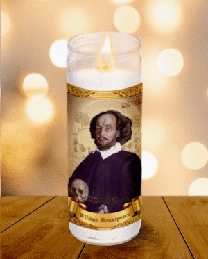 William Shakespeare, Palabras de cera: veladora decorativa