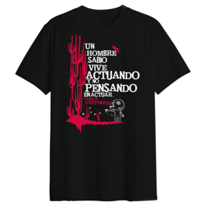 Castaneda, negro, (Hom/Ch): playera de algodón