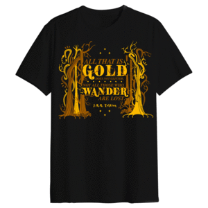 Tolkien, negro, (Hom/Ch): playera de algodón