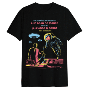 Ray Bradbury, negro, (Muj/Gde): playera de algodón