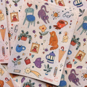 Paola Carola, una mañana linda, stickers: planilla de stickers