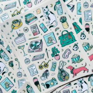 Paola Carola, días futuros, stickers: planilla de stickers