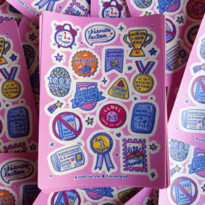 Paola Carola, amo los libros, stickers: planilla de stickers