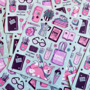 Paola Carola, club de lectura, stickers: planilla de stickers
