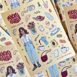Paola Carola, mujeres que escriben, Clarice, stickers: planilla de stickers