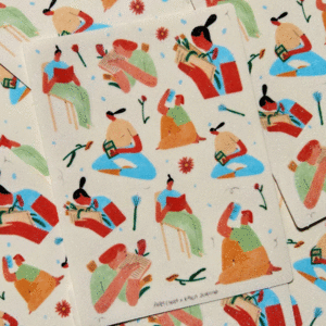 Paola Carola, la historia de un día, stickers: planilla de stickers