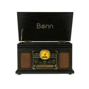Bönn, Vintage Turntable, Black & Brown: tornamesa bluetooth