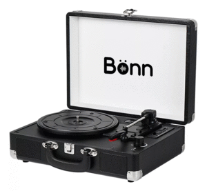 Bönn, Portable Turntable, Black: tornamesa Bluetooth