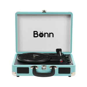 Bönn, Portable Turntable, Turquoise: tornamesa Bluetooth