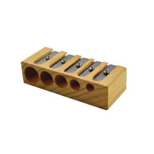 5 Sizes Wooden Sharpener: sacapuntas de madera