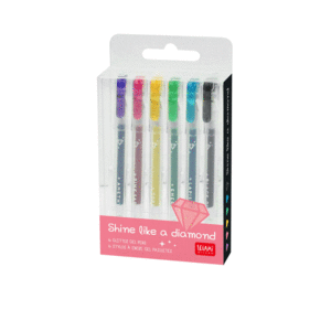 Glitter Gel Pens Pack: set de 6 bolígrafos de gel con brillantina