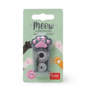 Meow, Correction Tape, Grey: cinta correctora