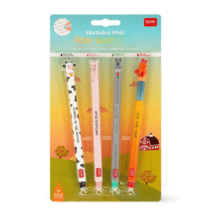 Erasable Pens, Farm Sweet Farm: set de 4 plumas borrables