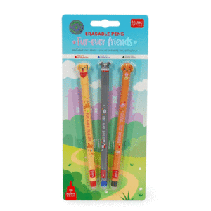 Erasable Pens, Fur-ever Friends: set de 3 plumas borrables