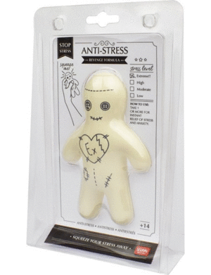 Voodoo Doll, white: muñeco antiestrés