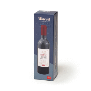 Rosso Legami, Wine Set, Small: set de accesorios para vino