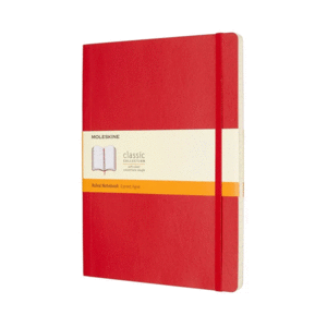 Moleskine Classic, Scarlet Red, Ruled, Xlarge, Soft: libreta