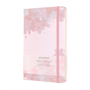 Moleskine, Sakura Limited Edition, Soft Pink, Large, Plain, Hard: libreta