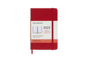 Moleskine, Daily, Red, 12M, Pocket, Hard: agenda diaria 2023