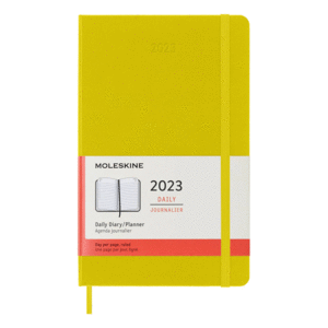 Moleskine, Daily, Yellow, 12M, Large, Hard: agenda diaria 2023