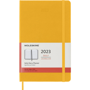 Moleskine, Daily, Orange Yellow, 12M, Large, Hard: agenda diaria 2023