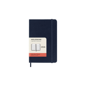 Moleskine, Daily, Sapphire Blue, 12M, Pocket, Hard: agenda diaria 2026