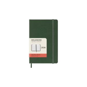 Moleskine, Daily, Myrtle Green, 12M, Pocket, Hard: agenda diaria 2026