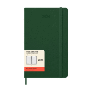 Moleskine, Daily, Myrtle Green, 12M, Large, Hard: agenda diaria 2026