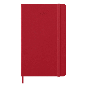 Moleskine, Daily, Scarlet Red, 12M, Large, Hard: agenda diaria 2027