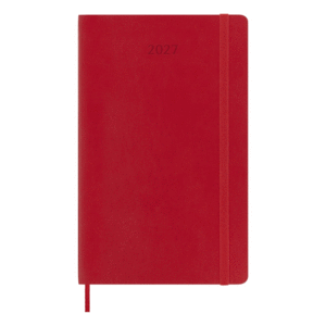Moleskine, Daily, Scarlet Red, 12M, Large, Soft: agenda diaria 2027