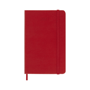 Moleskine, Daily, Scarlet Red, 12M, Pocket, Hard: agenda diaria 2027