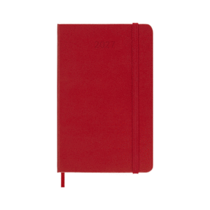 Moleskine, Weekly, Scarlet Red, 12M, Pocket, Hard: agenda semanal 2027