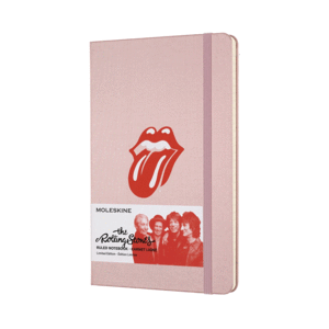 Moleskine Rolling Stones, Ruled, Large, Hard, Pink: libreta