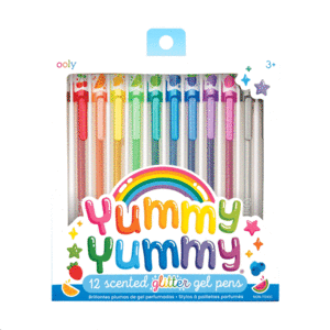 Yummy Yummy, Scented Glitter Gel Pens: set de 12 plumas de gel