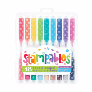 Stampables, Double Ended, Stamp Markers: set de 18 marcadores con sello