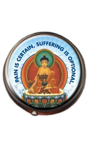 Buddha: pastillero de metal