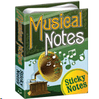 Musical Notes, Sticky Notes: notas autoadheribles