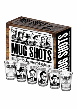 Mug Shots: set de 6 vasos tequileros