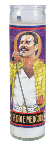 Freddie Mercury Secular Saint Candle: veladora 20cm