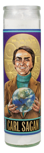 Carl Sagan Secular Saint Candle: veladora decorativa 20cm